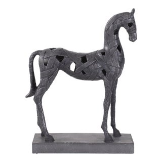 Black Stallion in Polyresin For Sale