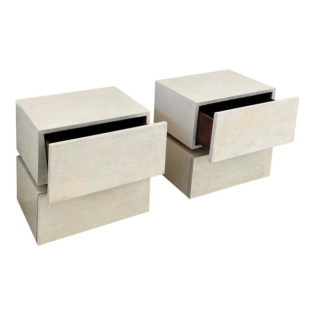Parchment Bedside Tables, 1980s, Set of 2 For Sale - Image 10 of 16