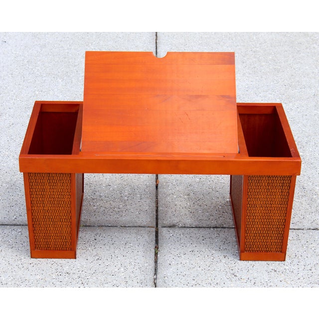 A versatile and eye-catching Mid-Century Modern piece that functions beautifully as both a coffee table and a vintage bed...