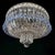 Italian Ceiling Lamp with Blue and Transparent Crystals with Four Lights, 1960 For Sale - Image 6 of 10