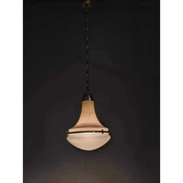 Art Deco Glass Pendant Lamp by Peter Behrens for Siemens, Germany, 1930s For Sale - Image 9 of 11