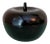 Vintage Japanese Apple Bento Lacquer Box in Black Fruit For Sale