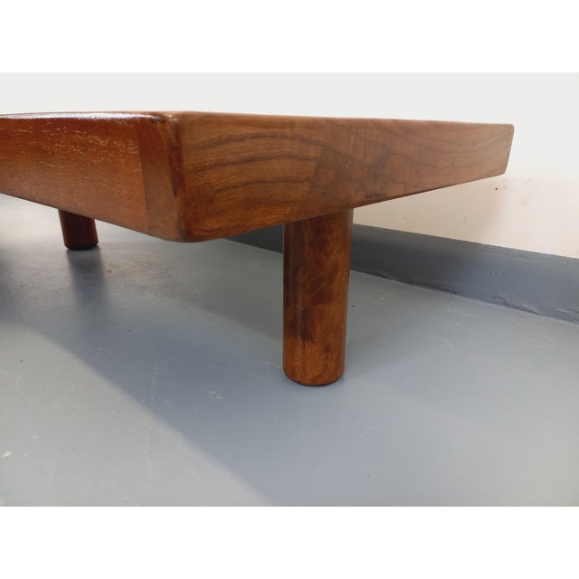 Comma-Shaped Coffee Table with Shell Motifs in Wood and Vallauris Ceramic from Barrois, 1960s-1970s For Sale - Image 15 of 18