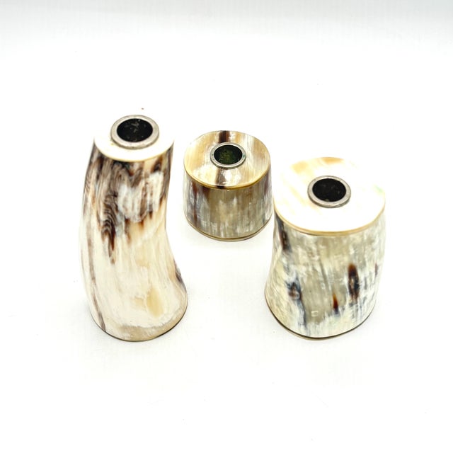 Bone Ralph Lauren Home Trio of Horn Candlesticks For Sale - Image 7 of 7