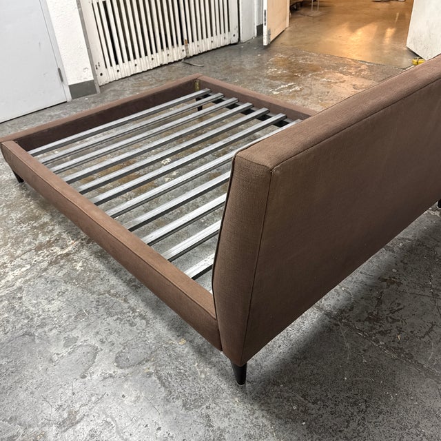 Queen Size Room & Board Hoffman Bed Frame For Sale - Image 10 of 12