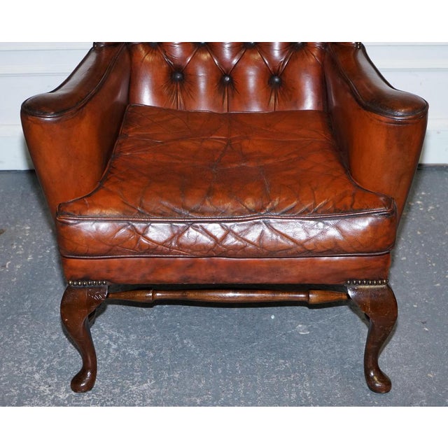 Chesterfield Flat Arm Wingback Armchairs from William Morris, Set of 2 For Sale - Image 10 of 17