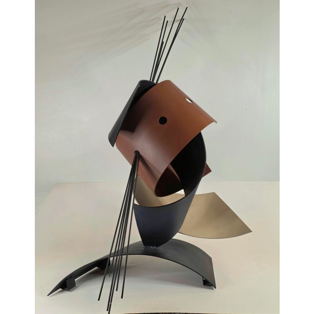 Postmodern Post Modern Metal Sculpture by Curtis Jeŕe For Sale - Image 3 of 8