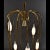 Mid-Century Modern Lightolier Gold Colored Brass Waterfall Raindrop Bird Cage Lamp For Sale - Image 10 of 13