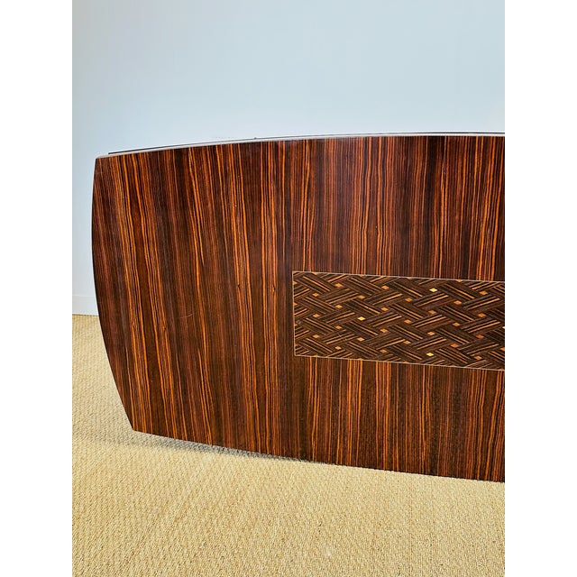 Art Deco Dining Table in Macassar Ebony with Marquetry, France, 1940s For Sale - Image 9 of 18