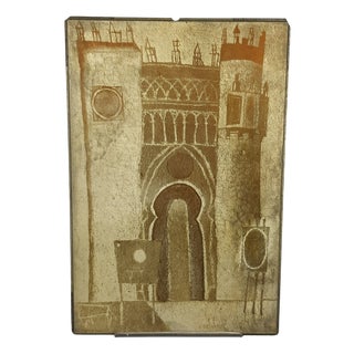 Franco Gentilini, Castle, 1970s, Cliché Silkscreen For Sale