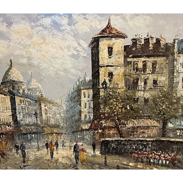 Caroline Burnett (1877-1950) Impressionist Paris Cityscape Oil Painting For Sale - Image 4 of 12
