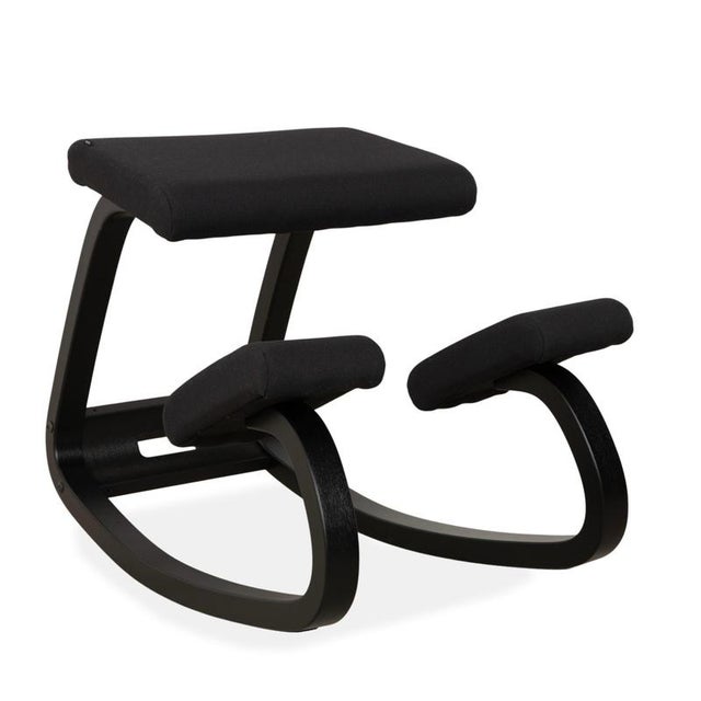 Black Ash and Fabric Variable Stool from Varier For Sale - Image 12 of 12