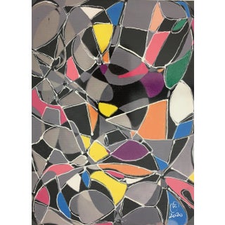 Abstract Modern “Vitrales” – Signed F, 2020 For Sale