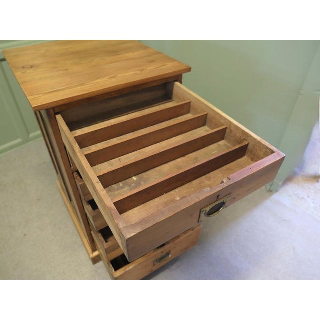 Wood Shallow Pine Filing Drawers, 1800s For Sale - Image 7 of 8