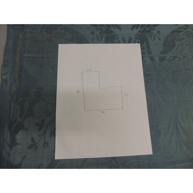 Vintage Tone-On-Tone Woven Yellow Silk Fabric Panel - Set of 2 For Sale In Tampa - Image 6 of 7