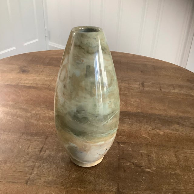 Early 20th Century Vintage Striated Marble or Granite Vase For Sale - Image 5 of 5