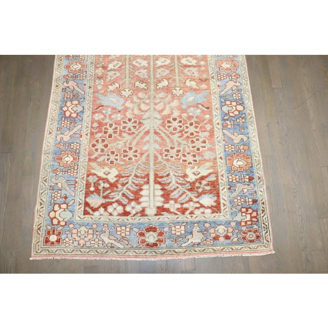 Persian Floral Antique Persian Heriz Runner rug no. j5320 For Sale - Image 3 of 8
