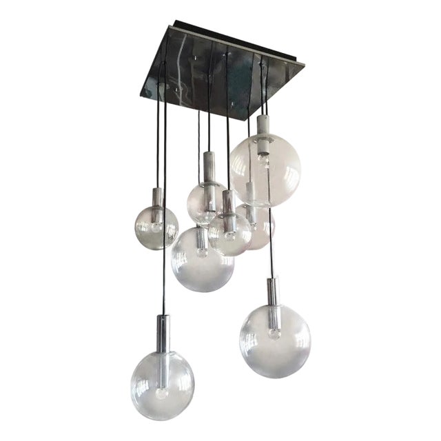 Mid 20th Century RAAK Chandelier Lamp Ceiling Fixture / Sonneman Gaetano Sciolari / Lightolier For Sale