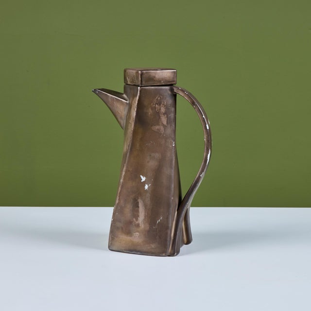 Mid 20th Century Ceramic Lidded Pitcher For Sale In Los Angeles - Image 6 of 12