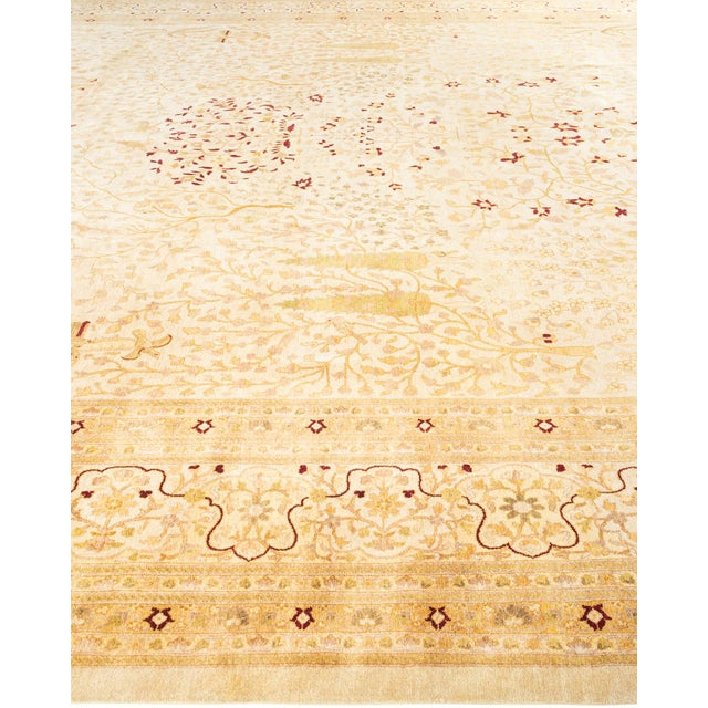 Solo Rugs Mogul, One-of-a-Kind Hand-Knotted Area Rug - Ivory, 12' 2" x 20' 8" For Sale - Image 4 of 8
