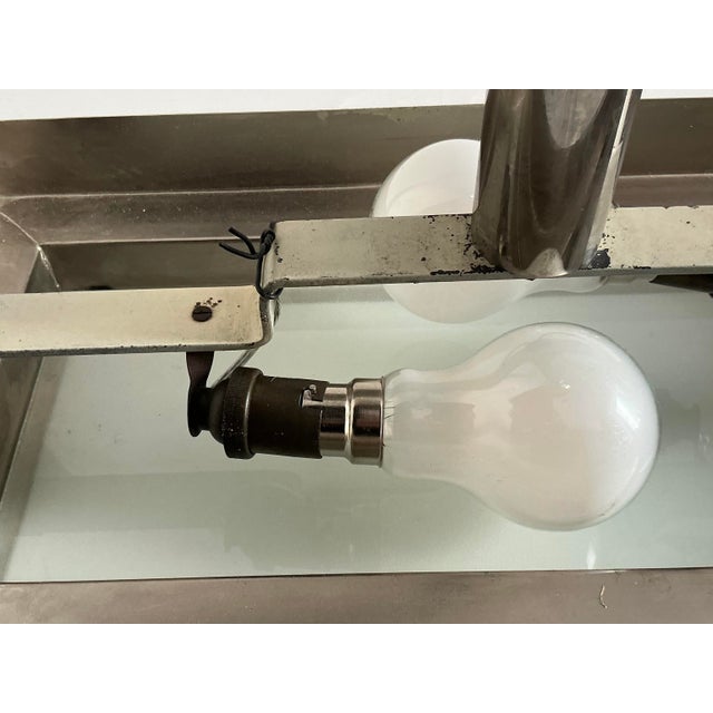 Silver Art Deco Ceiling Lamp by Henri Petitot for Atelier Petitot, 1930s For Sale - Image 8 of 14