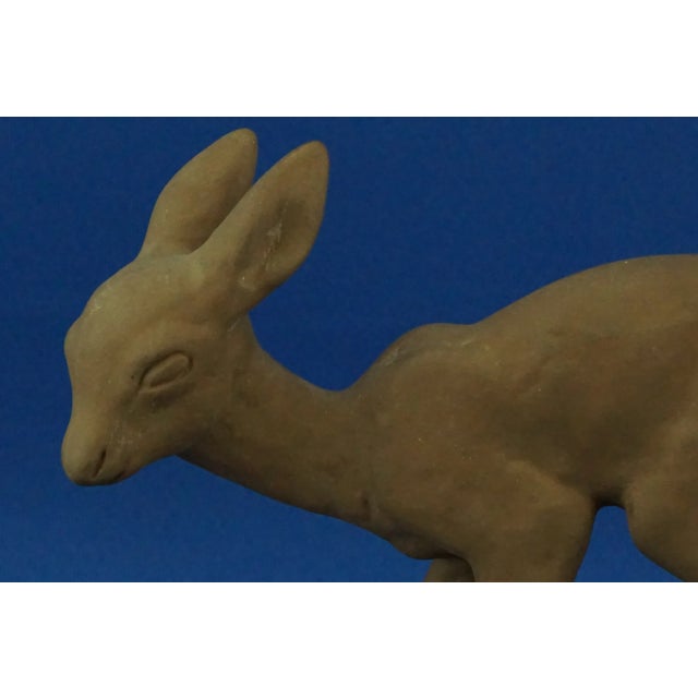 20th Century Art Deco Sculpture of a Fawn in Majolicated Terracotta by Else Bach for Karlsruhe, Germany For Sale - Image 10 of 18