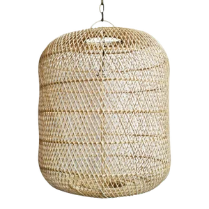 Raw Wicker Jug Pendant Light Medium