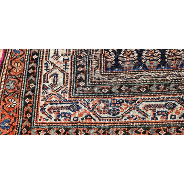 Antique Persian Malayer Rug, Hand-Knotted Wool, Paisley Pattern, 4x6, Navy & Ivory For Sale - Image 11 of 14