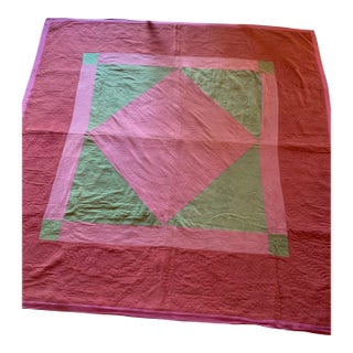 Amish Quilt c.1920 Classic Diamond in Square Amish Quilt For Sale