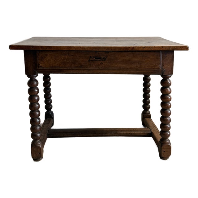 18th c. French Walnut Bobbin Table For Sale