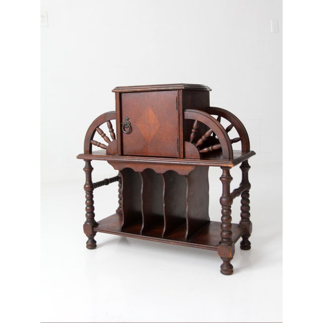 Antique Humidor Smoking Stand For Sale - Image 10 of 13