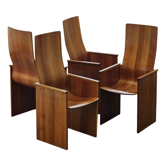 Segesta Chairs by Afra & Tobia Scarpa for Stildomus, 1960s, Set of 4 For Sale