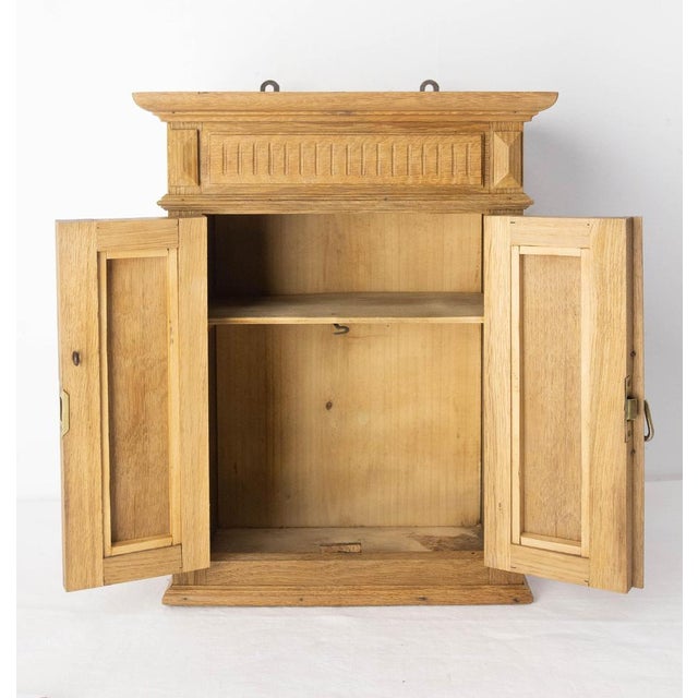 French Louis XVI Style Massive Oak Wall Cabinet, 1900s For Sale - Image 9 of 12
