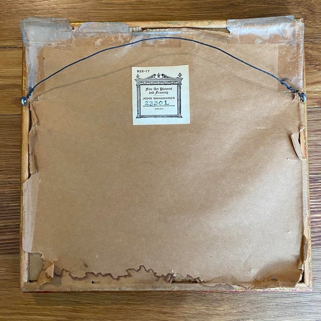 Pink Mid Century Farmhouse Mini American Impressionist Painting, Vintage Framed For Sale - Image 8 of 10