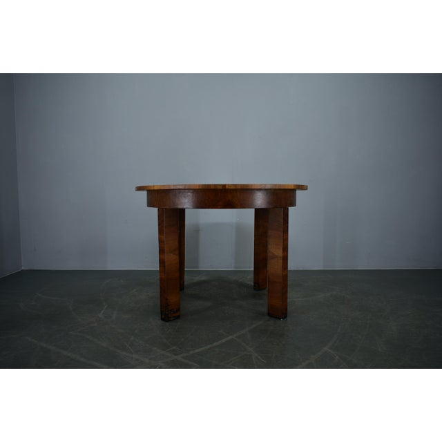 1930s Art Deco Round Table in Wood and Veneer, 1930s For Sale - Image 5 of 18