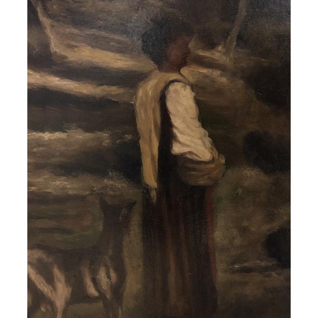 Lorenzo Viani, Deux personnes sur un chemin, Oil on Cardboard, Framed For Sale - Image 4 of 9