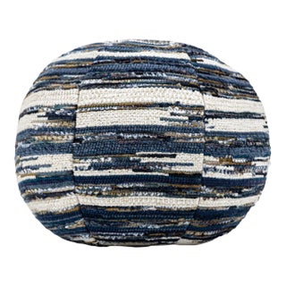 Scalamandre 12" Ball Horizons Ball Pillow in Indigo For Sale
