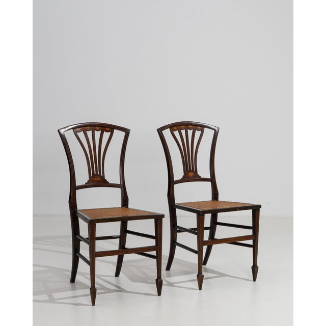 19th Century Pair Of Georgian Chairs With Rattan Seats For Sale - Image 13 of 14
