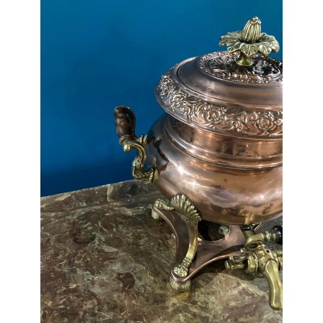 Antique 19th Century Copper & Cast Brass Tea Urn — Circa 1890, 19 Watchers For Sale - Image 14 of 15