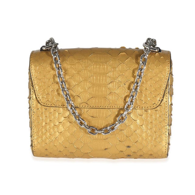 Louis Vuitton Metallic Gold Python Twist PM For Sale - Image 4 of 8