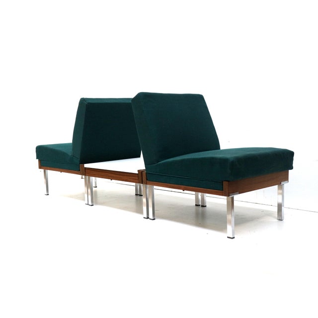 Mid-Century Modern Armchairs and Coffee Table Modular Sofa, 1970s, Set of 3 For Sale - Image 3 of 9