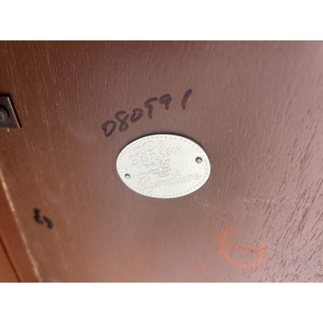 Wood Late 20th Century Baker Furniture Half Round Demi Lune Console Table For Sale - Image 7 of 8