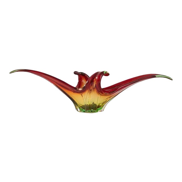 Mid Century Belgian Glass Plateau For Sale