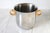 Vintage Modernist Italian Stainless Steel & Brass Ice / Wine Bucket For Sale In Milwaukee - Image 6 of 10