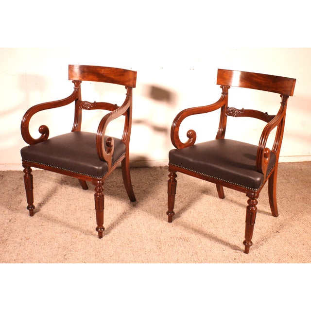 William IV Mahogany Armchairs, 1830s, Set of 2 For Sale - Image 10 of 11