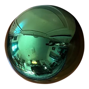 Large Green Mercury Glass Garden Gazing Sphere or Witch's Ball