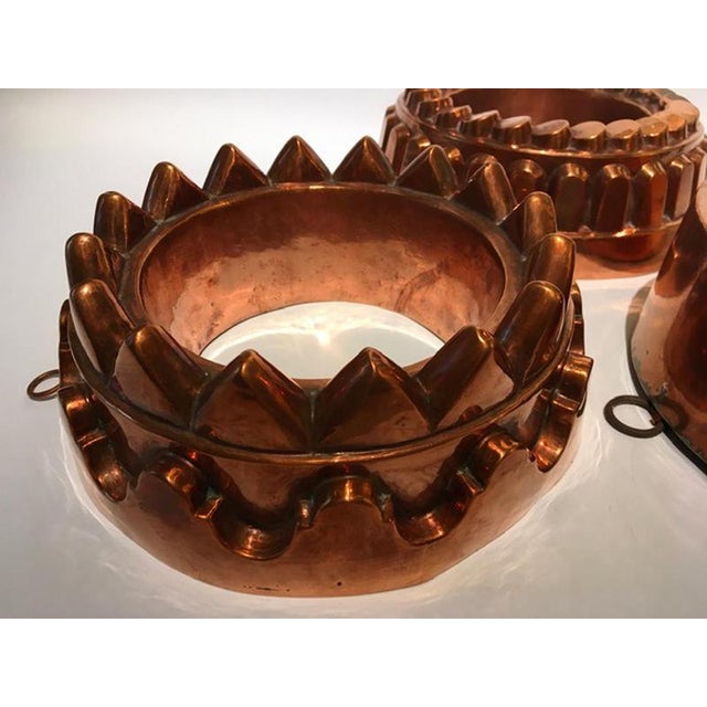 Copper Kitchen Pudding Molds for Wall Decoration, France, 1790s, Set of 3 For Sale - Image 13 of 18