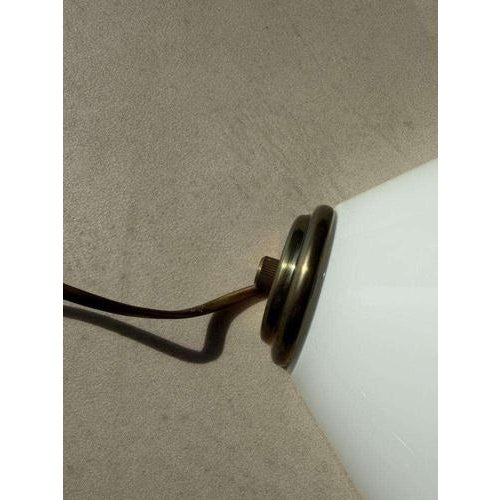 Mid-Century Modern Wall Lamp in Frosted Glass and Brass, 1970s For Sale - Image 3 of 6