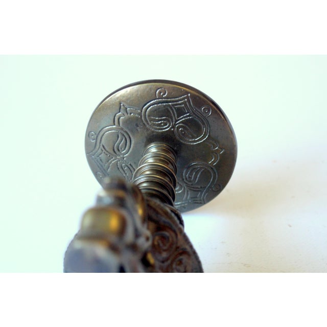 Bronze Candle Stick for Wider Candles - Candle Holder - Vintage For Sale - Image 9 of 10