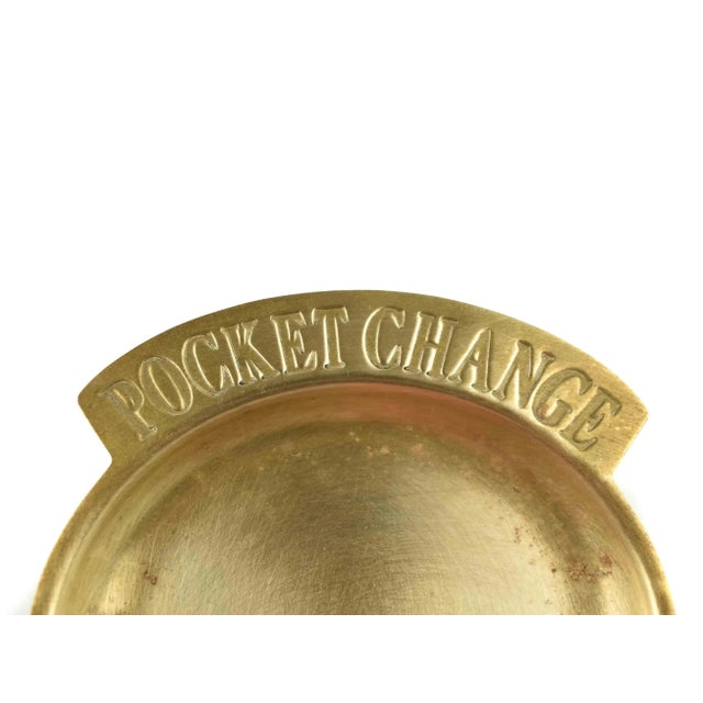 Enhance any space with this unique solid brass dish. This vintage tray that holds pocket change or your key. Great and...